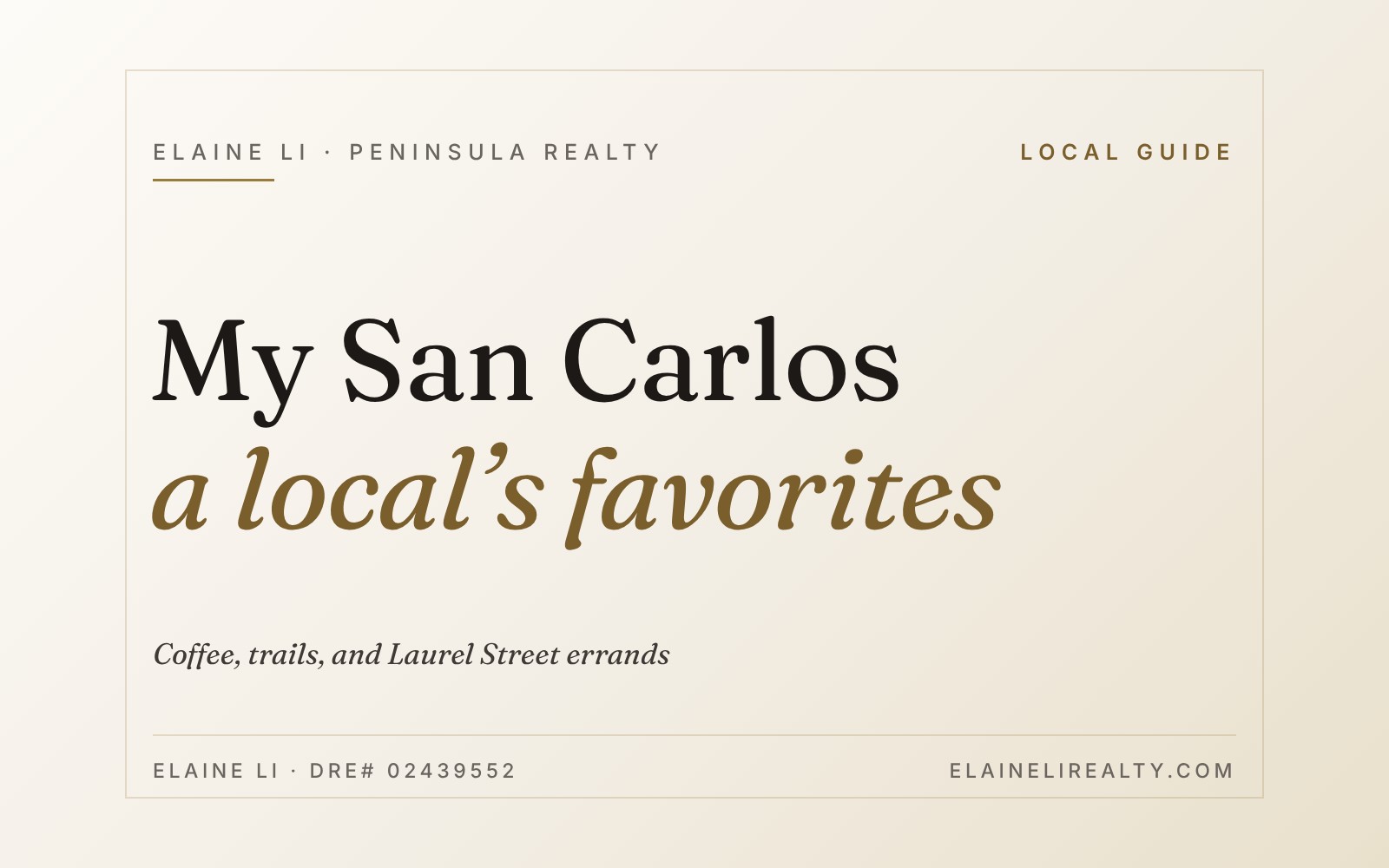 My San Carlos: a local&rsquo;s favorites