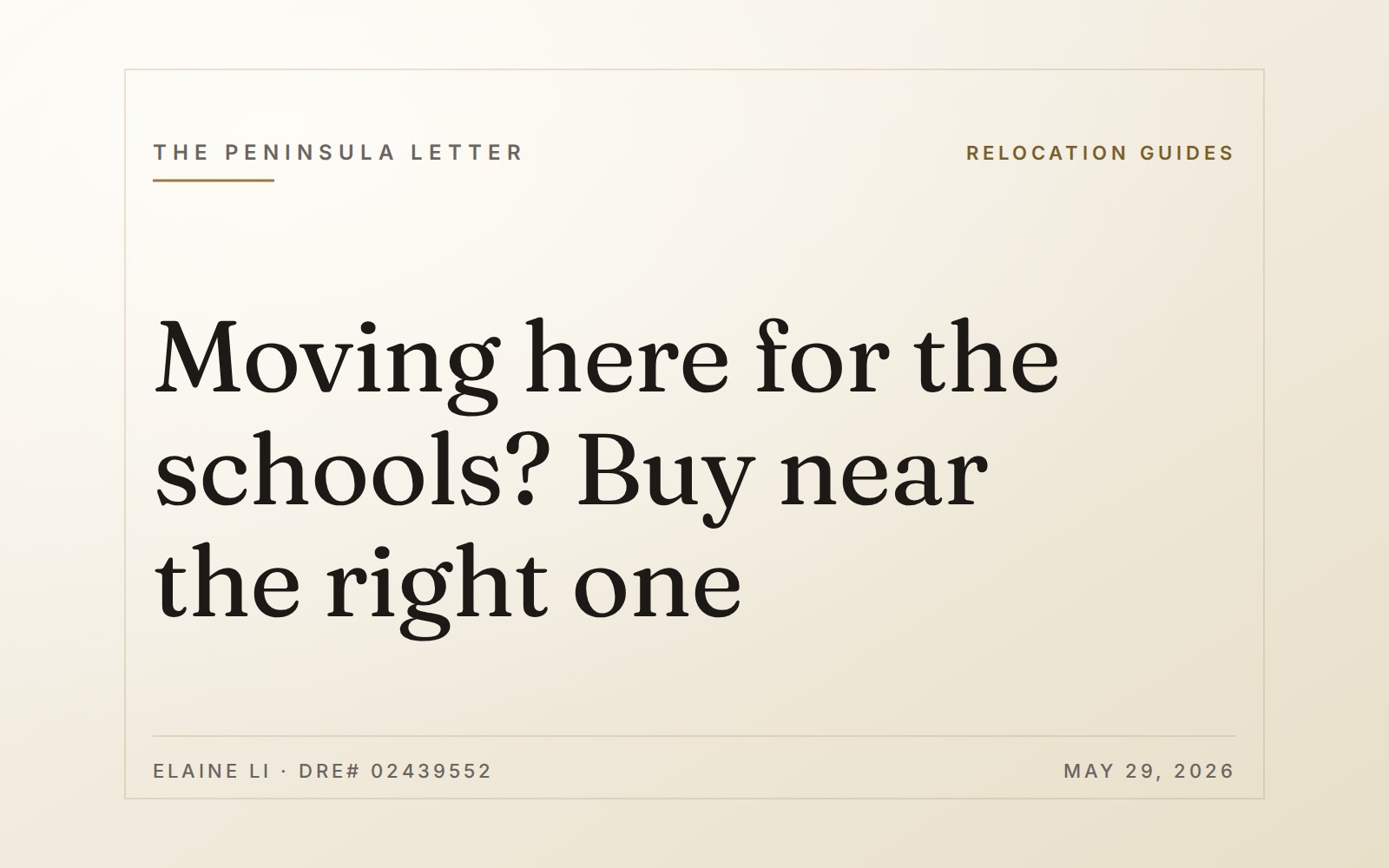 Moving here for the schools? Buy near the right one