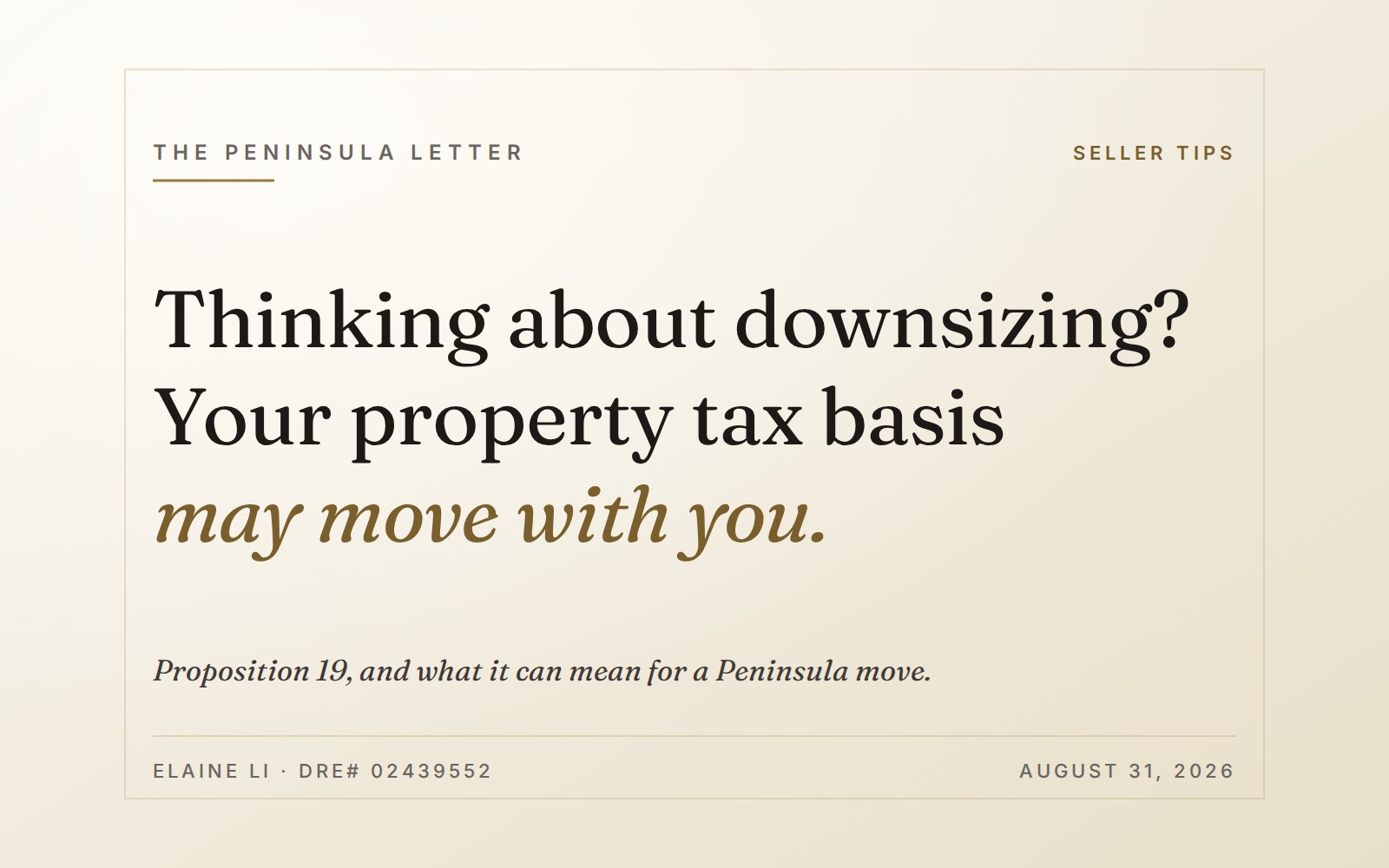 Your property tax basis may move with you