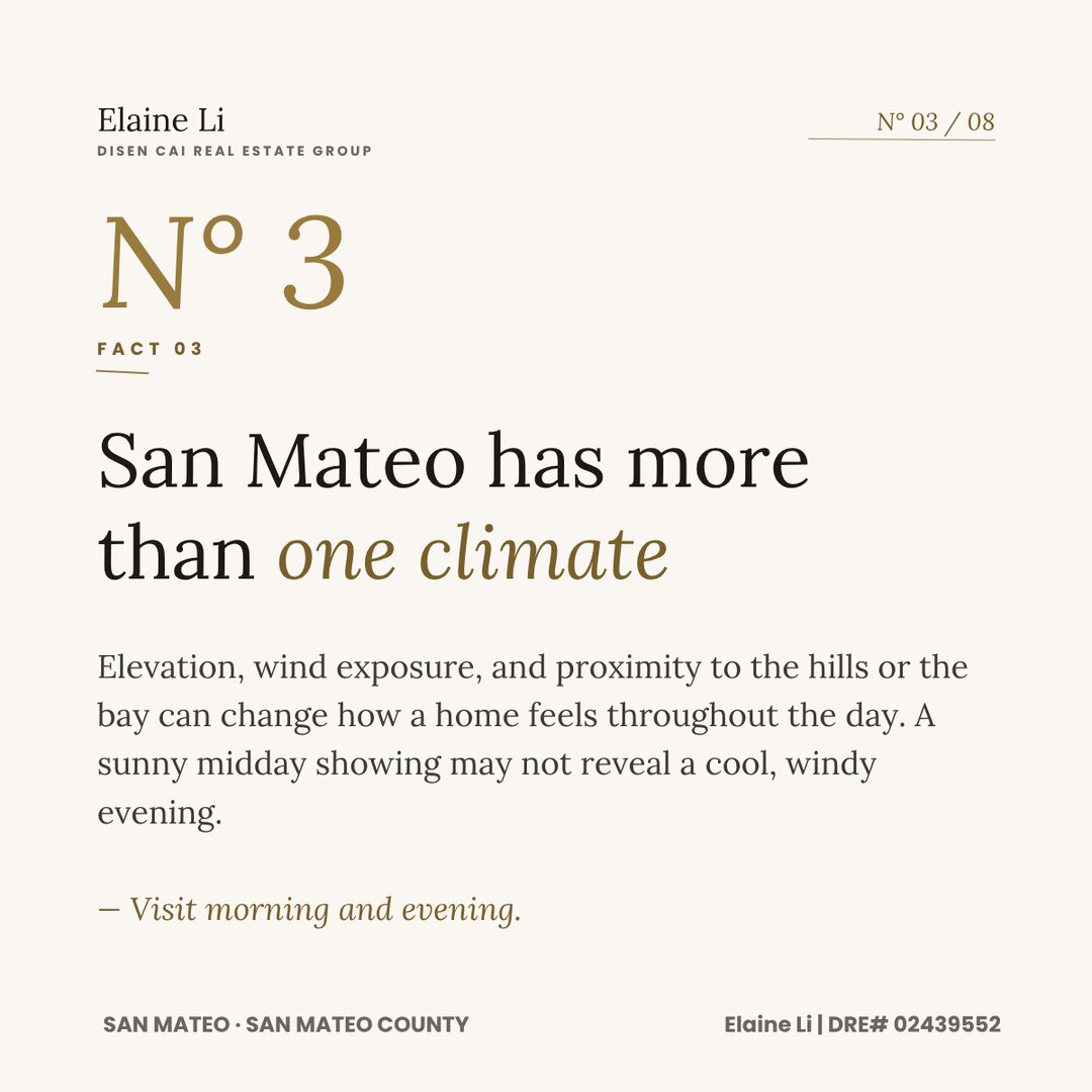 Fact 3: San Mateo has more than one climate — visit morning and evening